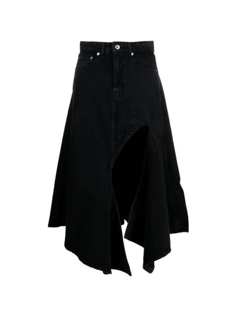 Y/Project asymmetric denim skirt