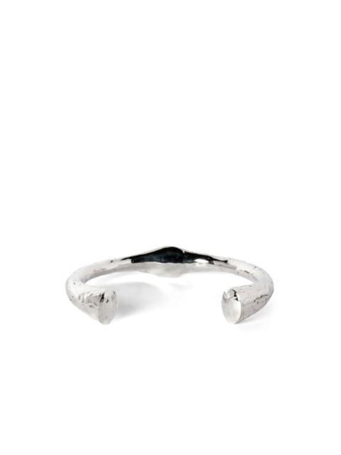 Parts of Four Thick sterling silver choker