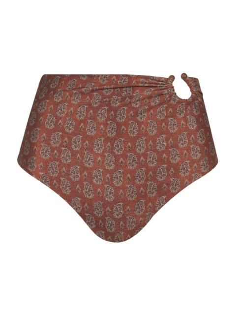Johanna Ortiz Women's Playa Grande Taita Printed Bikini Bottom - Light Ochre