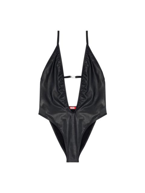 Diesel PLUNGE-NECK SWIMSUIT IN SHIMMERY FABRIC
