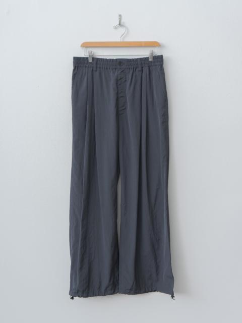 YOKE Silk Nylon 2Pleated Easy Pants - Dusty Navy