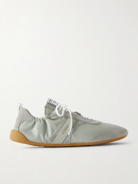 Chloé Kick Suede And Leather Sneakers