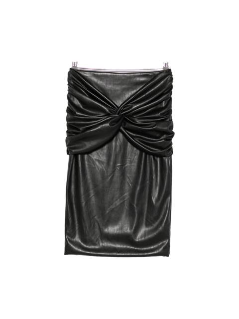 ELISABETTA FRANCHI Faux leather midi skirt