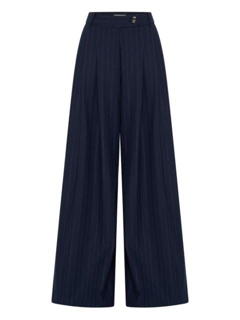 ANNA QUAN pinstripe pleat-detailed trousers