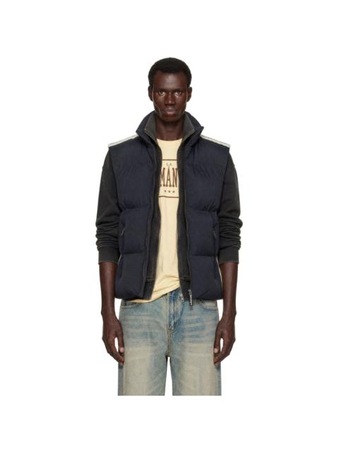 Palm Angels Black Classic Logo Track Puffer Vest