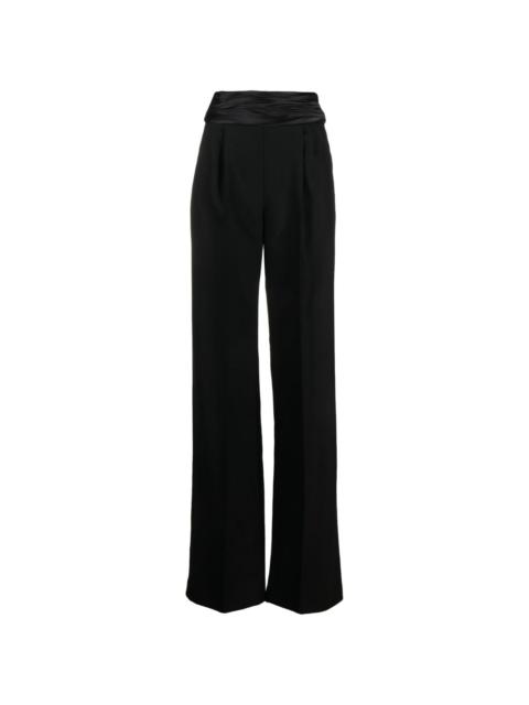 LaQuan Smith sash-detail tailored wool trousers
