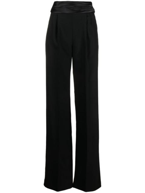 LaQuan Smith sash-detail tailored wool trousers