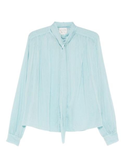forte_forte tie-neck long-sleeve blouse