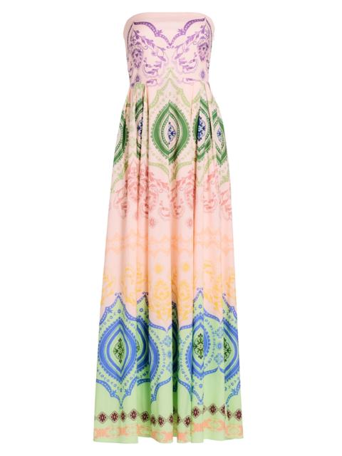 MISA Women's Maddie Printed A-Line Maxi Dress - Rainbow Ceramic