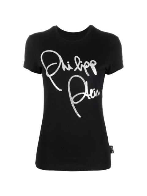 PHILIPP PLEIN logo-print embellished T-shirt