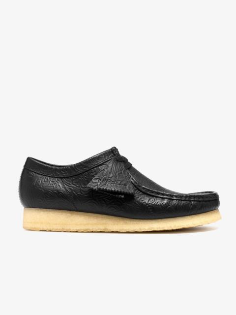 Clarks Originals Wallabee Black Leather Embossed