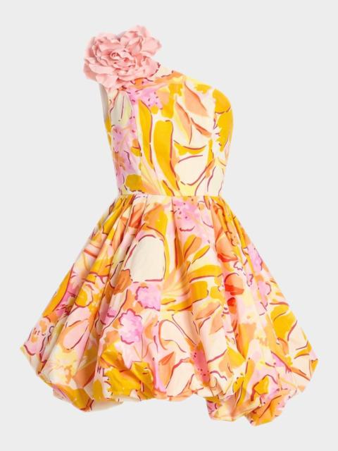 MAC DUGGAL Floral-Print Bubble Mini Dress