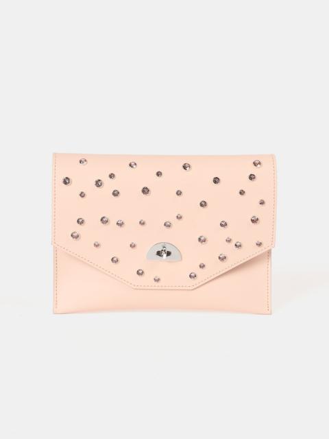 Cambridge Satchel The Twist Lock Pouch - Cloud Pink with Swarovski® Crystals