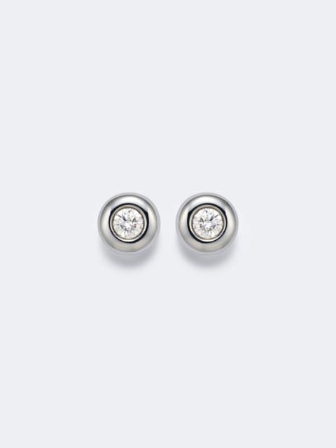 DAVID YURMAN Sterling silver earrings with diamonds