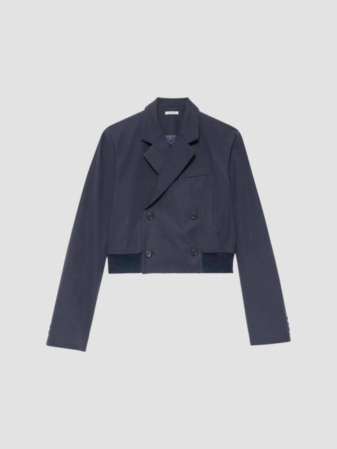 JW Anderson Women's Cotton Double-Breasted Crop Blazer - Navy
