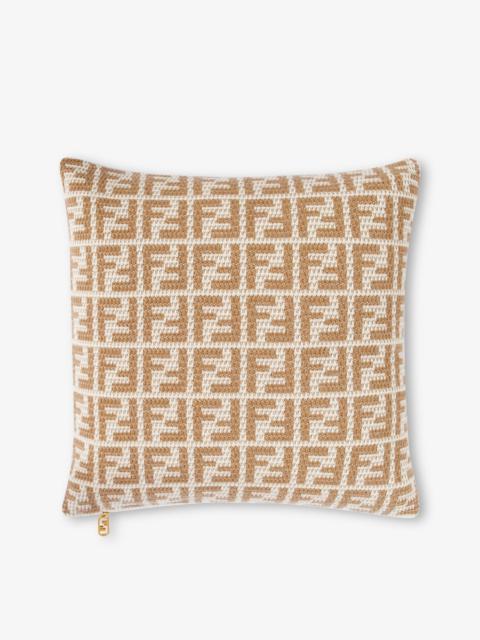 FENDI Beige cashmere cushion