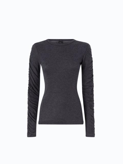 PINKO SWEATER WITH GATHERED SLEEVES
