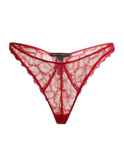 KIKI DE MONTPARNASSE Women's Mon Cheri Sheer Lace Briefs - Red