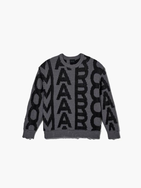 Marc Jacobs THE MONOGRAM DISTRESSED SWEATER