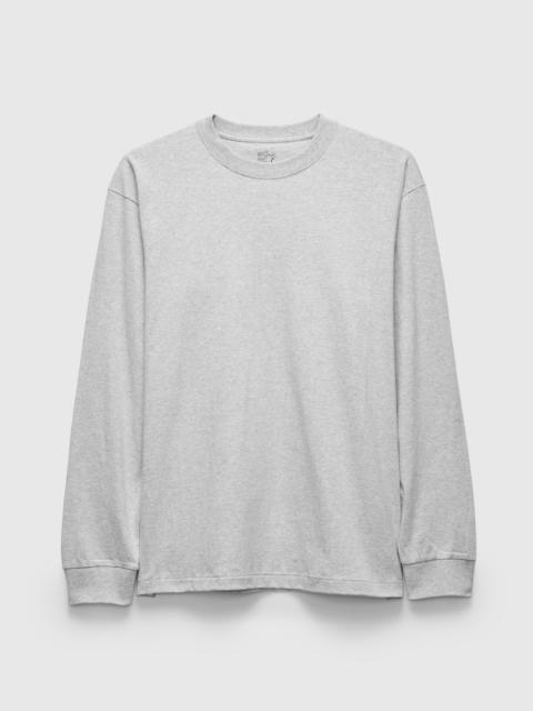 orSlow Just T-Shirt Long Sleeve in Heather Grey