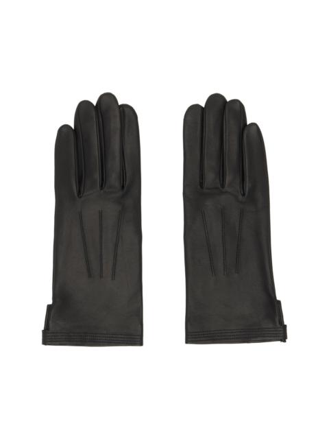 Jean Paul Gaultier Black Short Leather Gloves