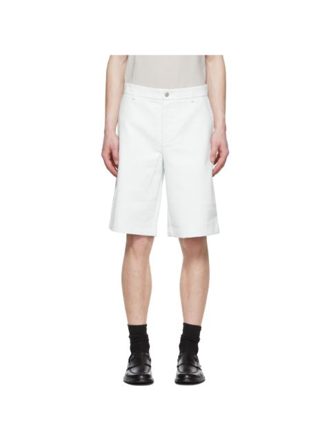 HAN KJØBENHAVN White Faux-Leather Shorts