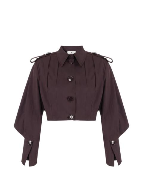 ELISABETTA FRANCHI cape-sleeves cropped jacket