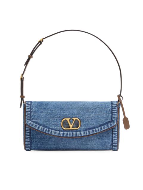 Valentino Women's DeVain Small Denim Shoulder Bag - Denim