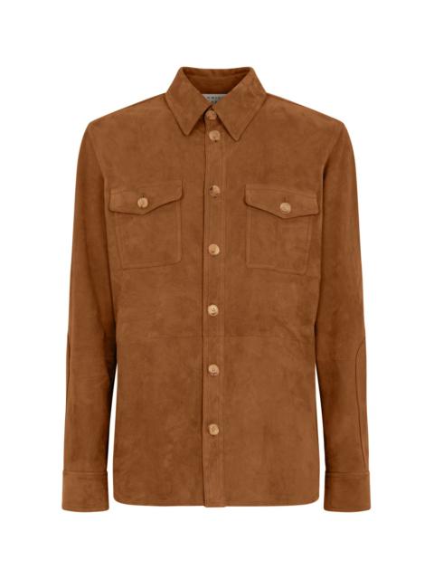 Lucas Overshirt in Camel Suede