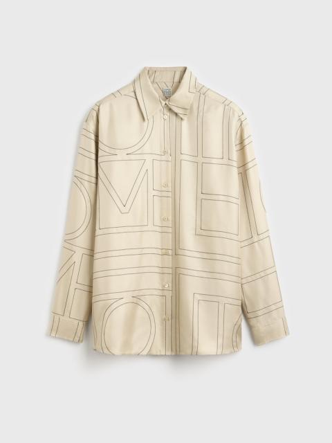 TOTEME Classic embroidered shirt ivory
