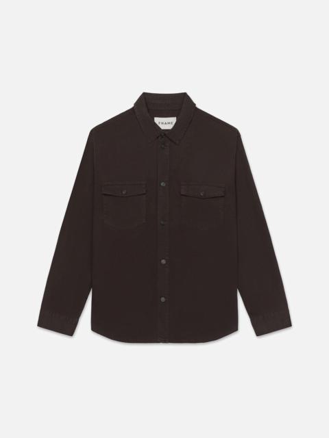 Fashion Denim Shirt in Marron