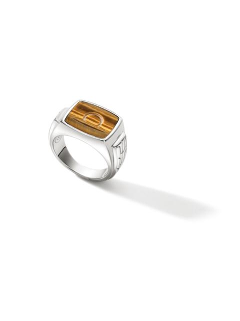 JOHN HARDY Carved Signet Ring, Sterling Silver