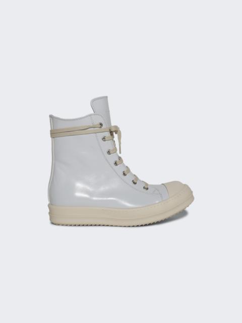 Rick Owens Hollywood High Top Sneakers Glossy Chalk And Milk