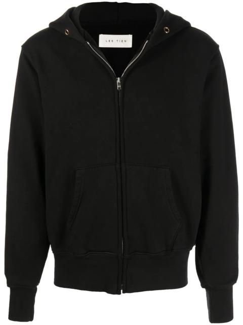 LES TIEN Cropped Zip Hoodie