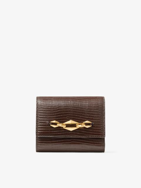 JIMMY CHOO Marinda
Coffee Lizard Printed Leather Wallet