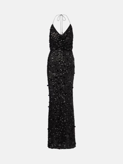 Dolce & Gabbana Sequined halterneck gown