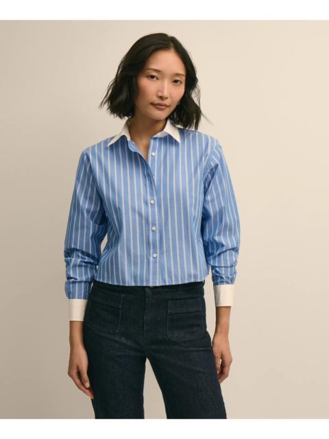 Brooks Brothers The Cropped Striped Shirt