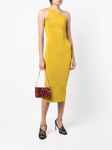 GALVAN one-shoulder midi dress