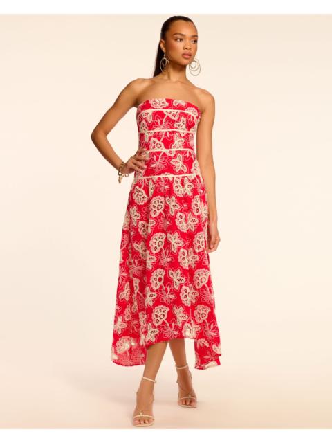 RAMY BROOK Blanca Strapless Embroidered Maxi Dress