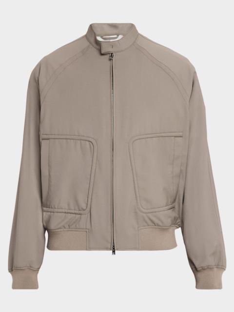 EMPORIO ARMANI Men's Oversized Wool Bomber Jacket