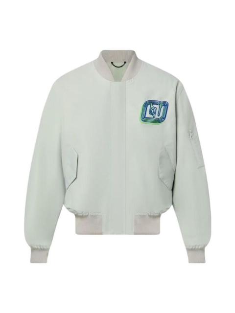 Louis Vuitton LOUIS VUITTON Embroidered Lightweight Bomber Jacket 'Light Green' 1ABXSY