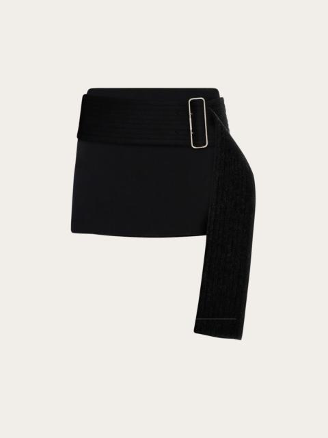 FERRAGAMO Cashmere blend mini skirt