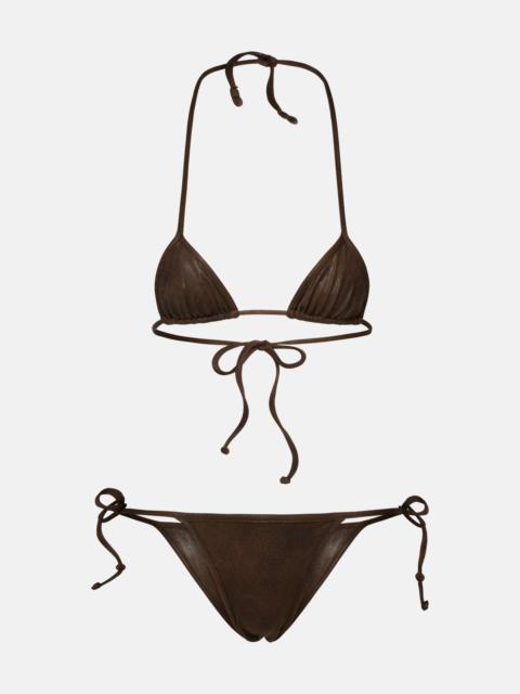 Reina Olga BROWN POLYAMIDE BIKINI