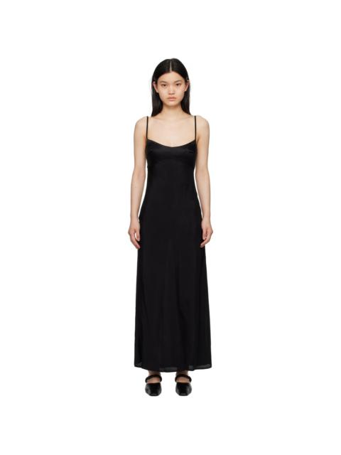 Elleme Black Square Neck Maxi Dress