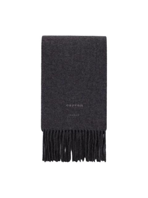 Carven fringed embroidery scarf