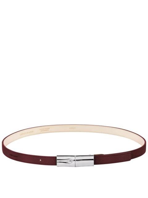 Longchamp Roseau Ladies' belt Plum - Leather