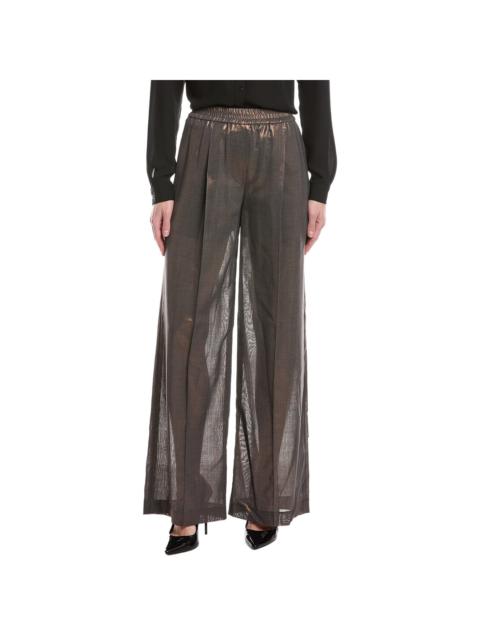 Brunello Cucinelli Brunello Cucinelli Metallic Pull-On Wool-Blend Pant
