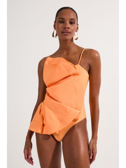 KAREN MILLEN Drama Ruffle Strappy High Leg Swimsuit
