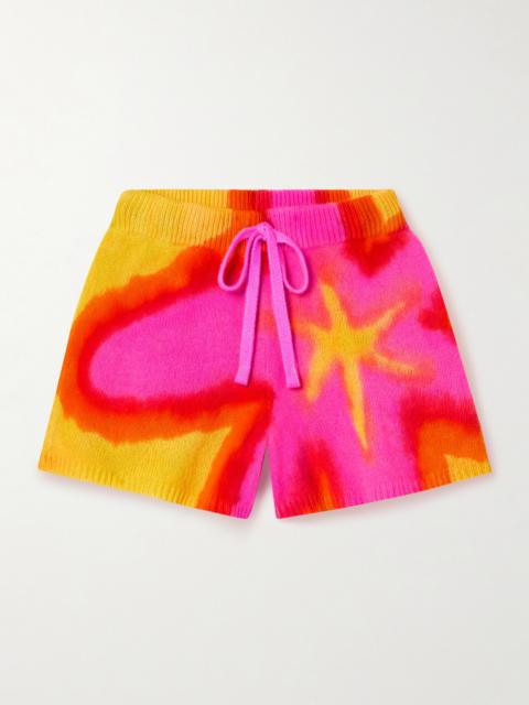The Elder Statesman Tie-dyed Cashmere Shorts