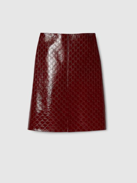 GG embossed mid-length skirt